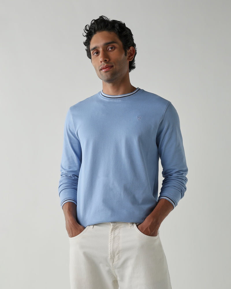 Topwear Premium Pique Knit Fabric T-Shirts – Airforce