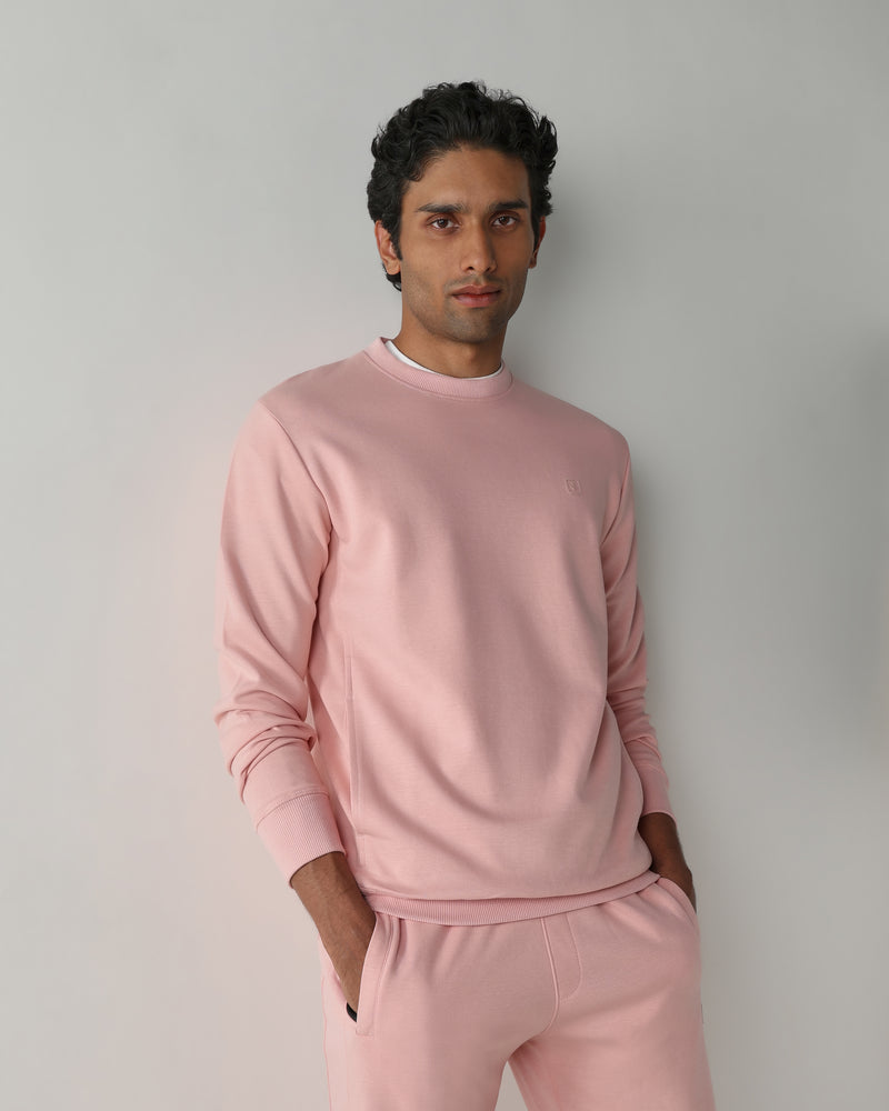 Round Neck Full sleeve  Sweatshirts – Sliver Pink