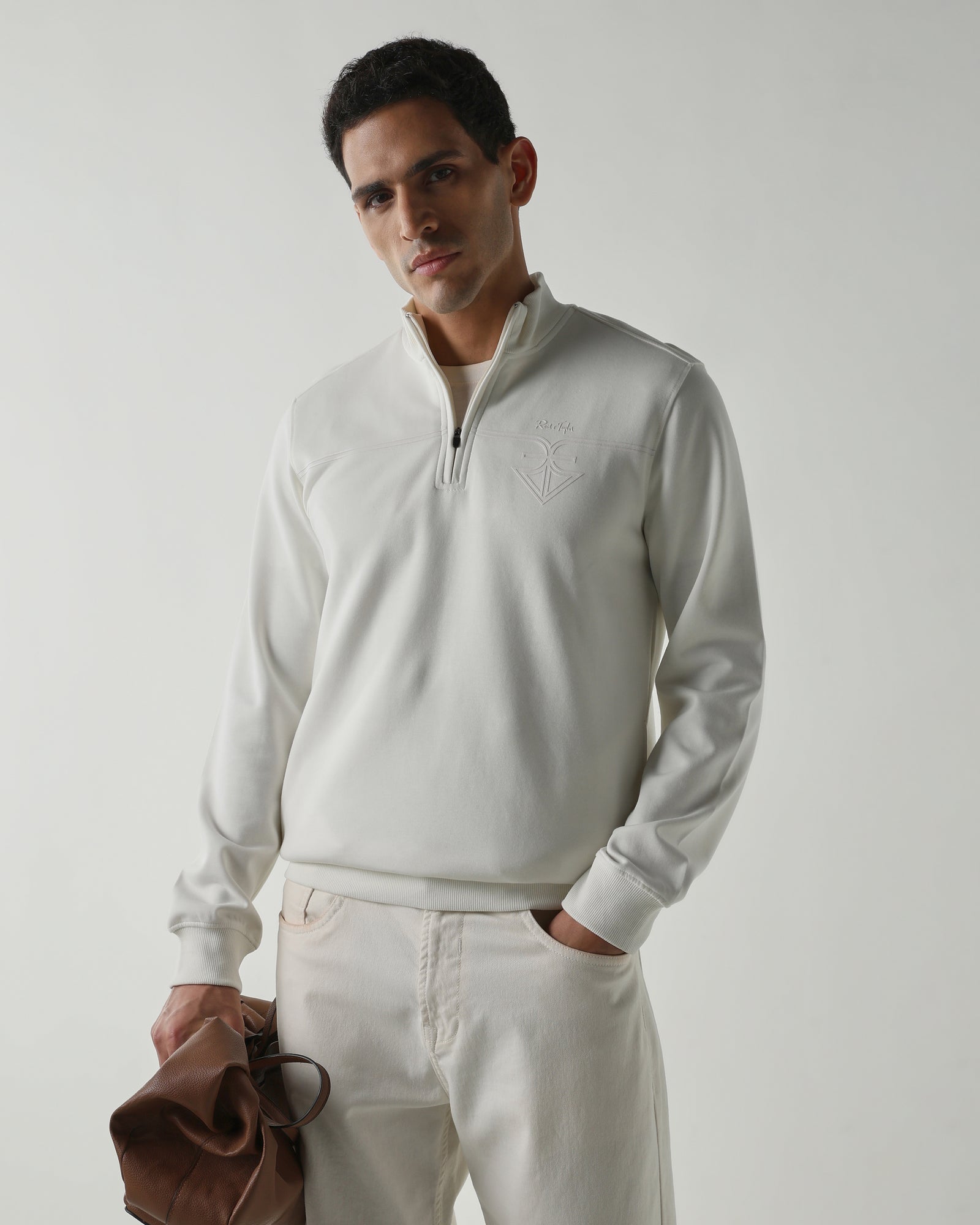 Round Neck Full sleeve  Sweatshirts – Ivory