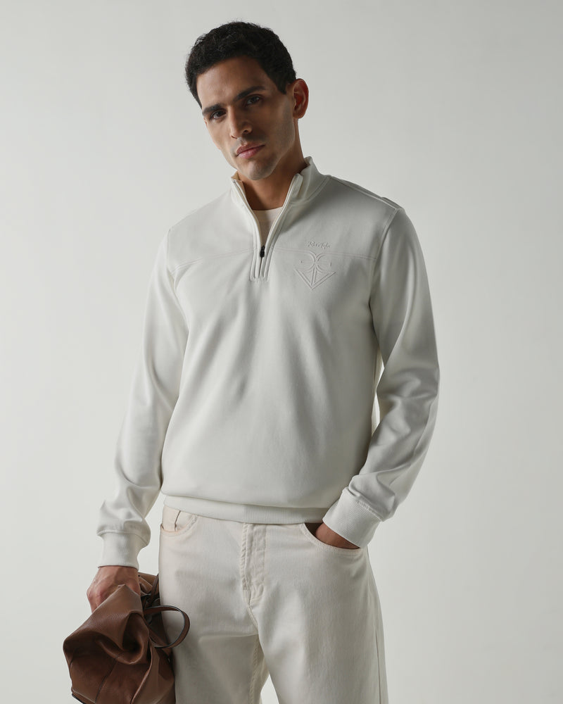 Round Neck Full sleeve  Sweatshirts – Ivory