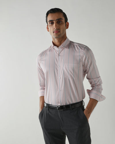 Grey/Pink shirts crafted in 100% cotton,