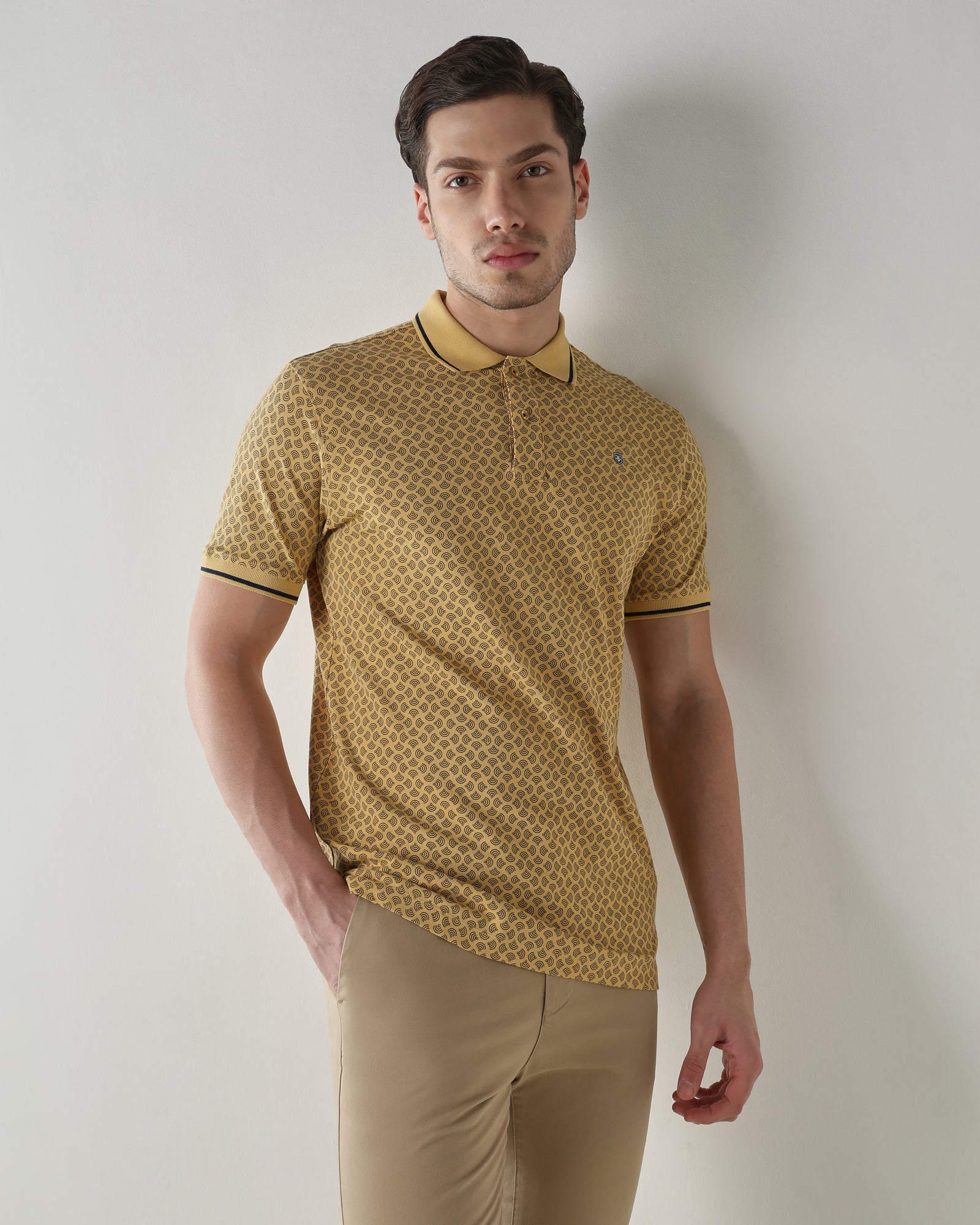 Men Regular Fit T-Shirt New Wheat