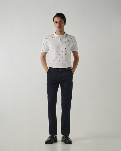 Men Regular Fit T-Shirt Star White