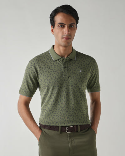 Men Regular Fit T-Shirt Loden Green