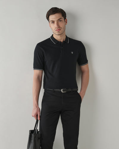 Men Regular Fit T-Shirt Jet Black