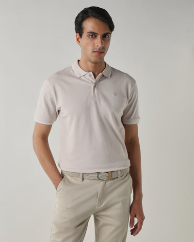 Men Regular Fit T-Shirt White Sand