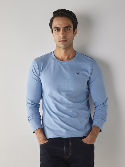 Air force Solid Cotton Lycra Slim Fit Formal Full Sleeve Shirt