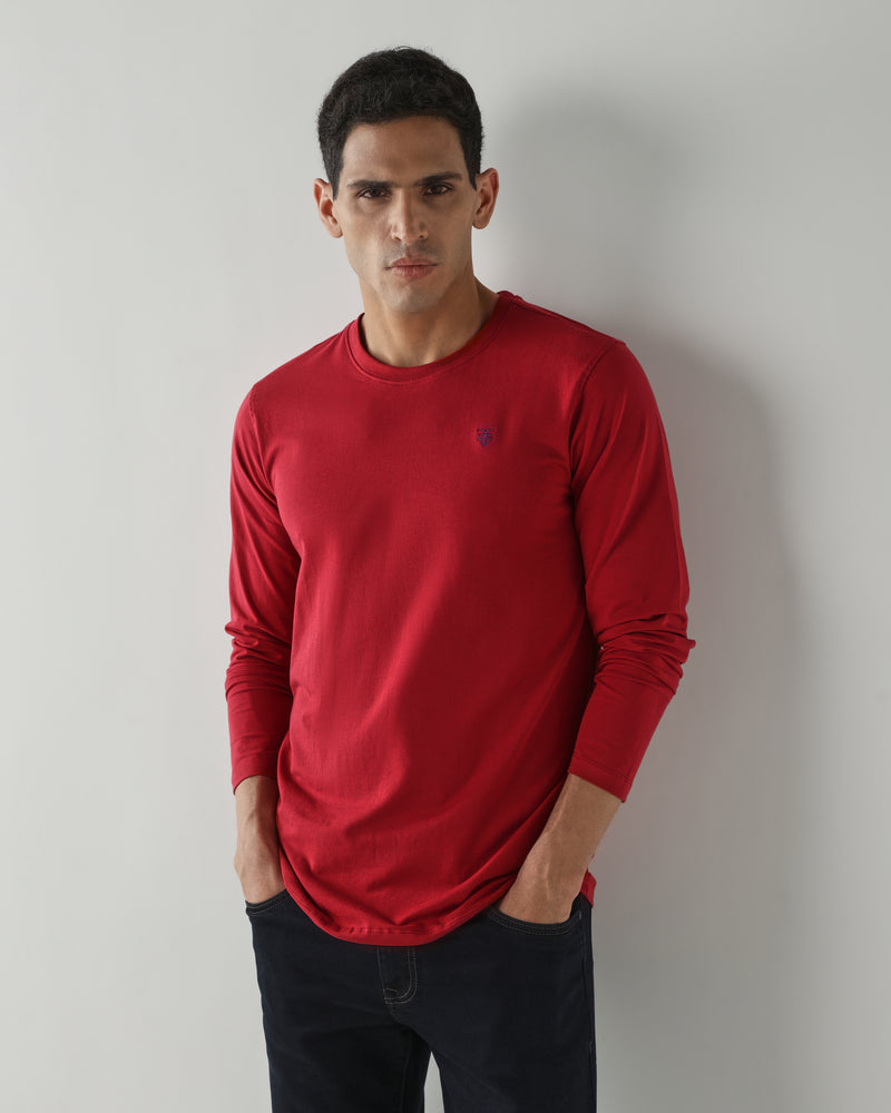 Topwear Jersey Knit Fabric T-Shirts – Maroon