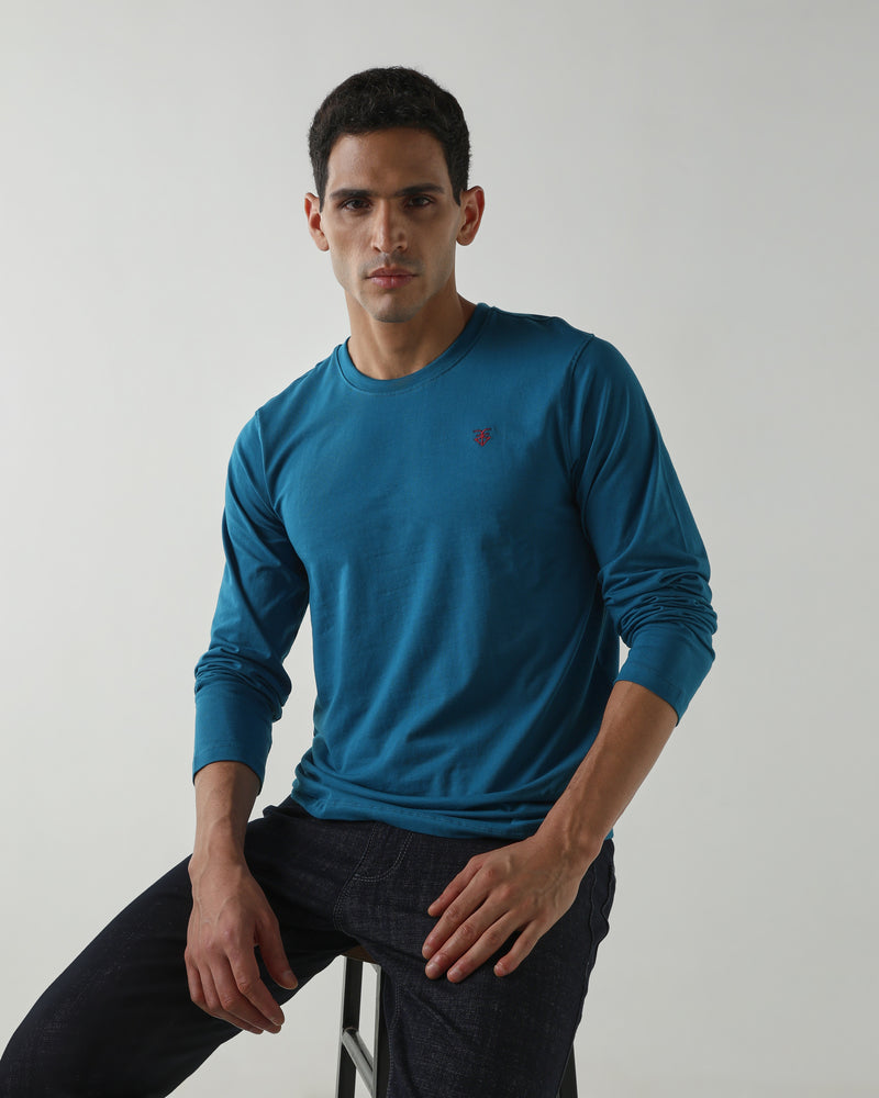 Topwear Jersey Knit Fabric T-Shirts – Teal
