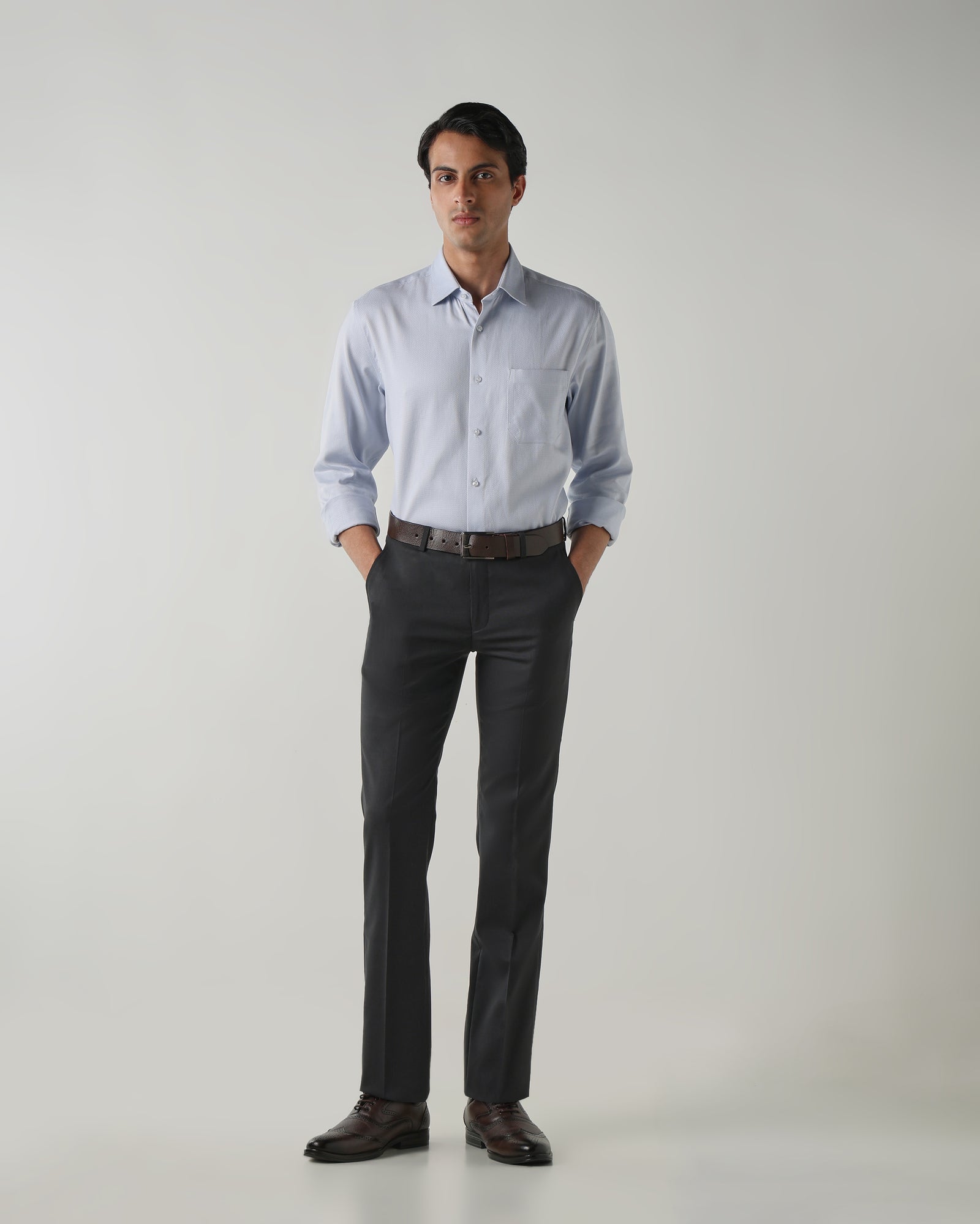 Men Regular Fit Shirt Sky Blue