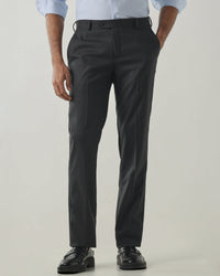 Dk Grey Regular Fit Fashion Formal Trousers