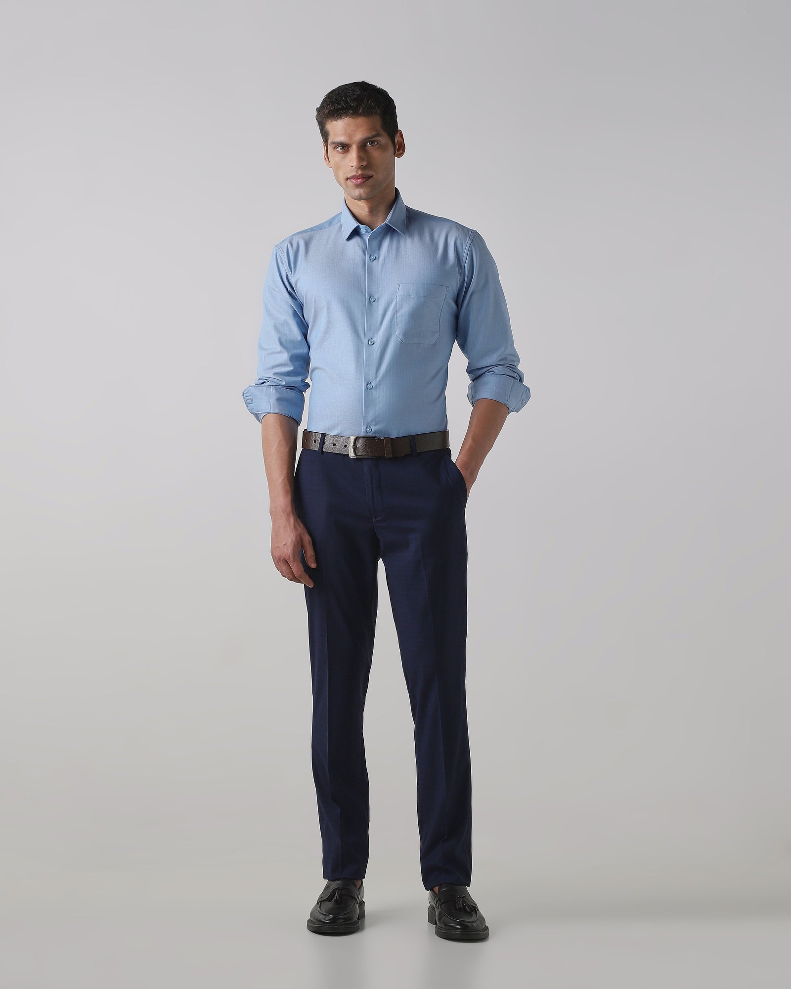 Navy Regular Fit Trouser