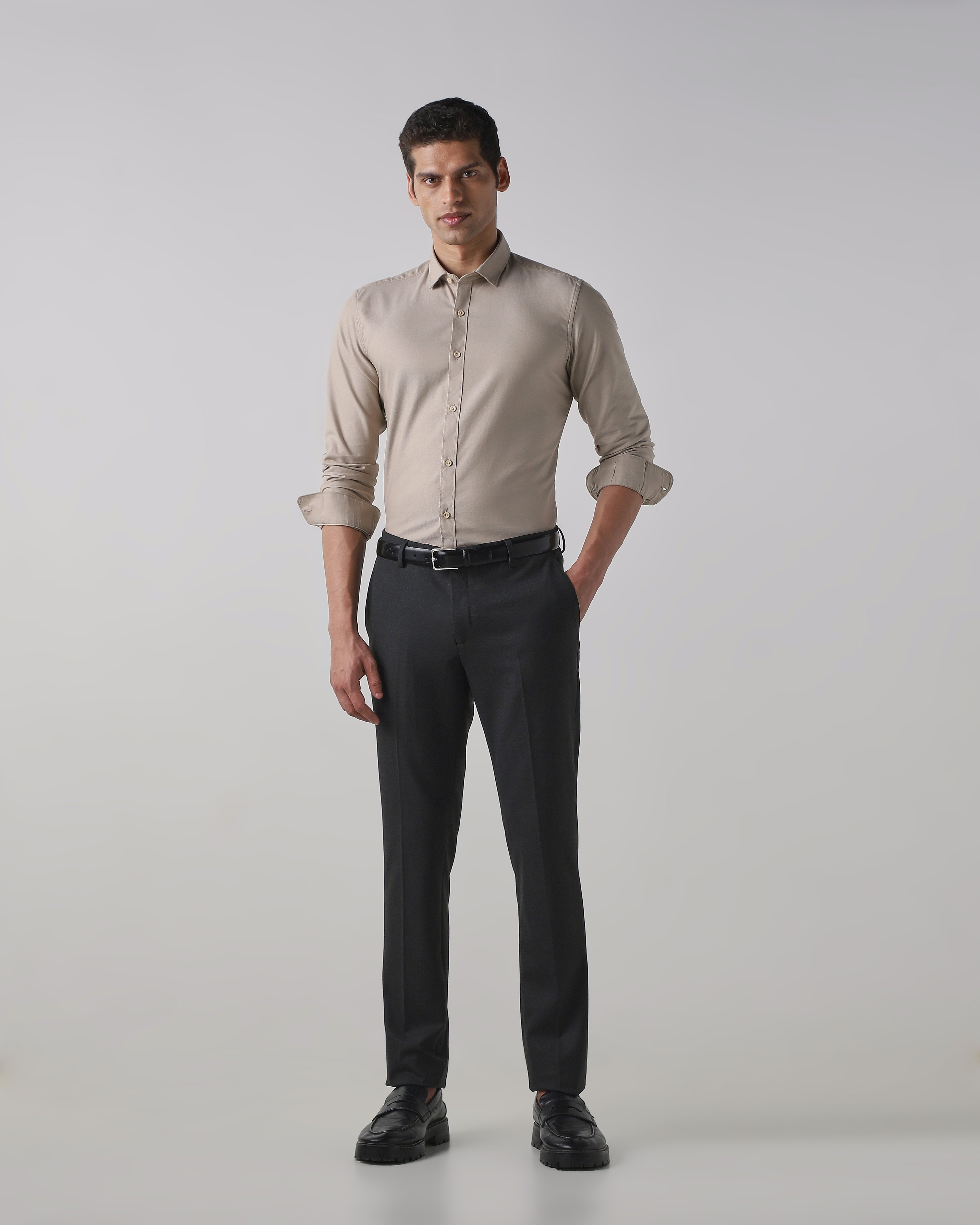 Dark Grey Regular Fit Trouser