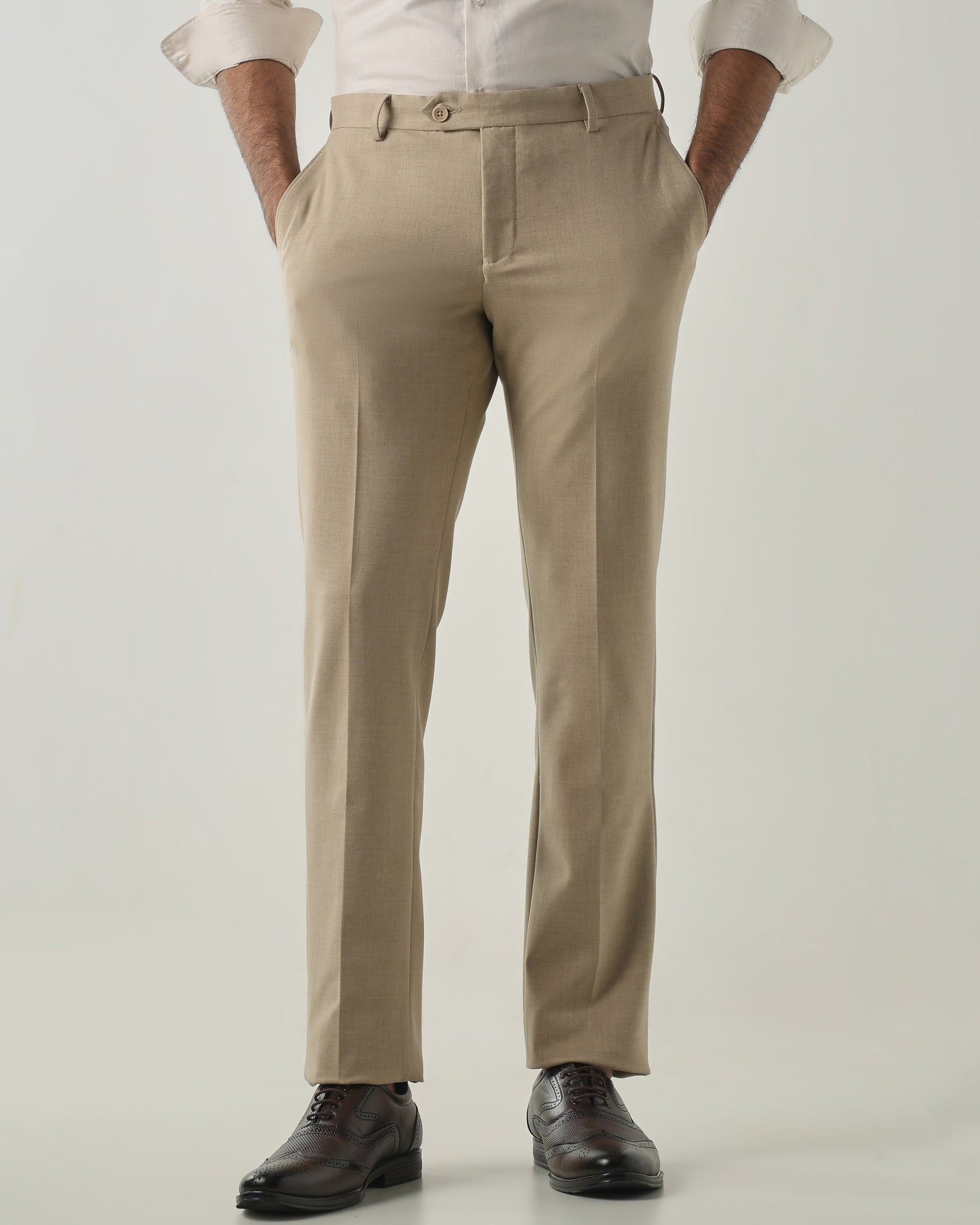Fawn Tailor Fit Fashion Formal Trousers