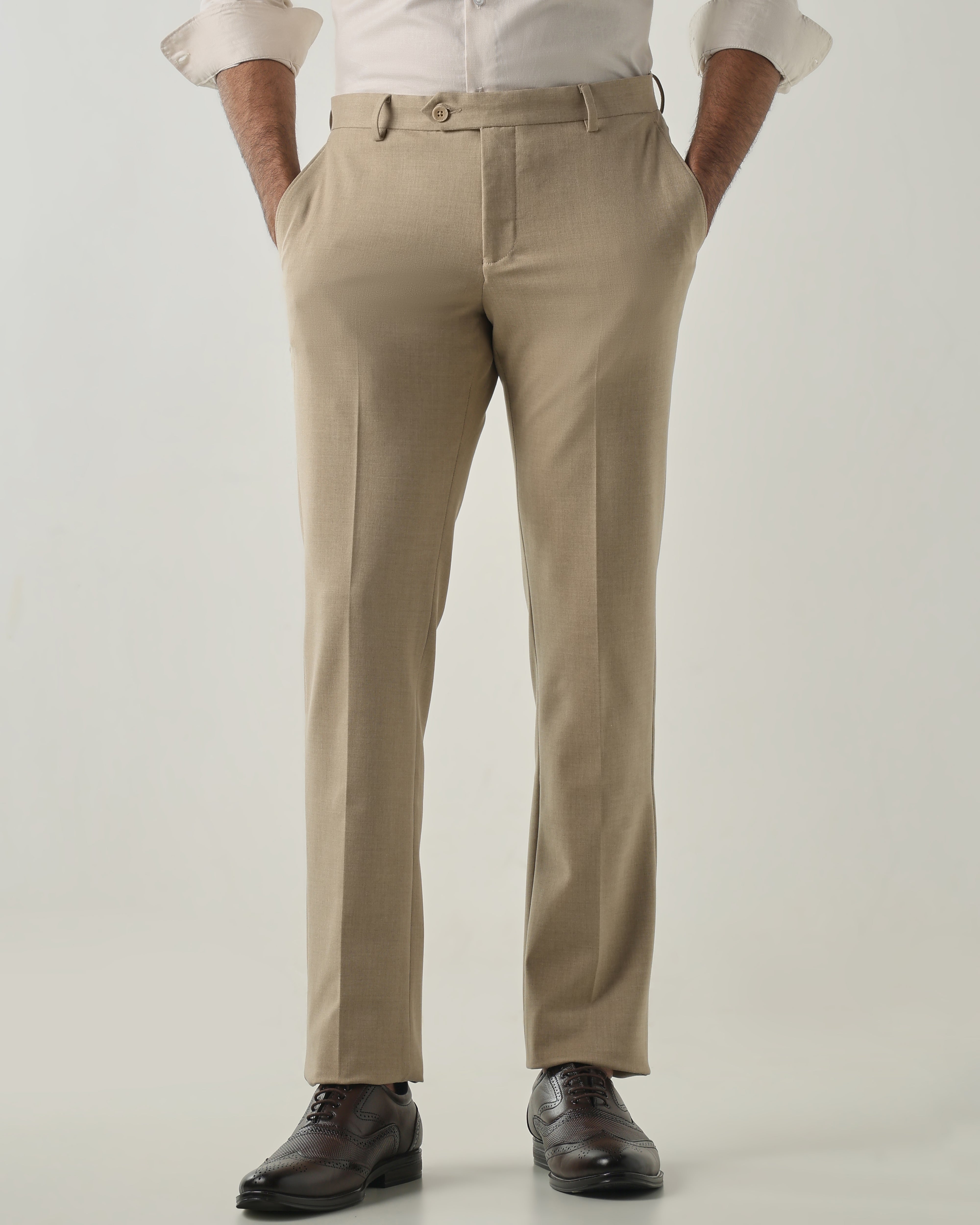 Fawn Tailor Fit Fashion Formal Trousers
