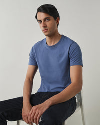 Men Regular Fit T-Shirt Bijou Blue