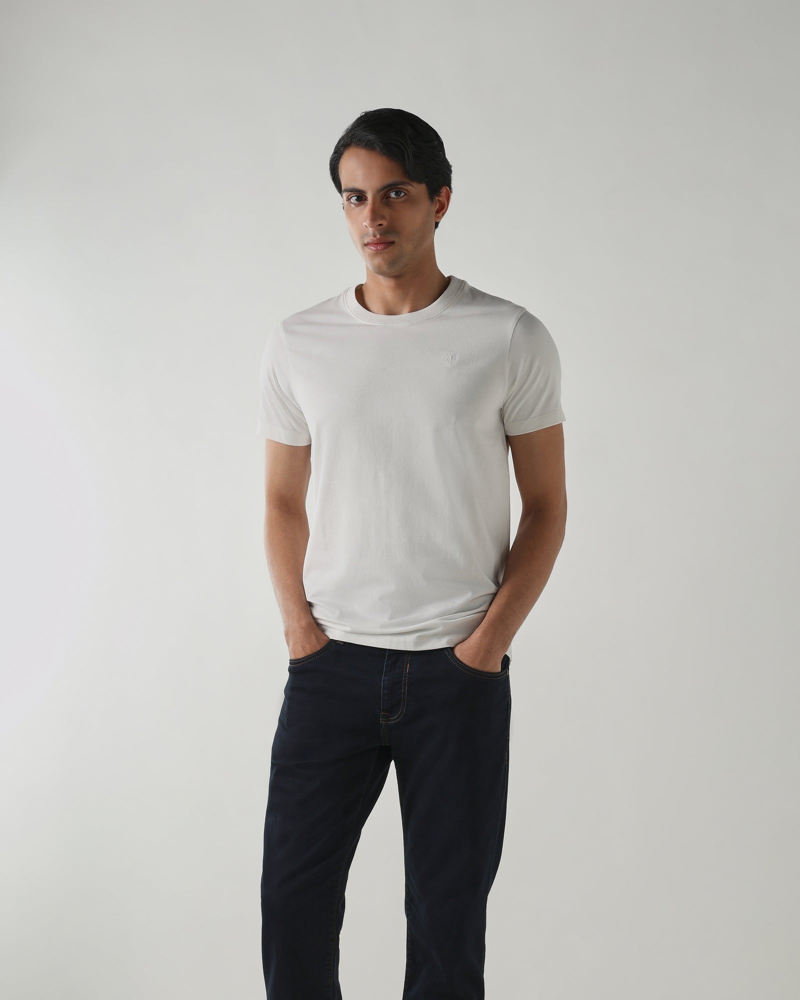 Men Regular Fit T-Shirt Brilliant White