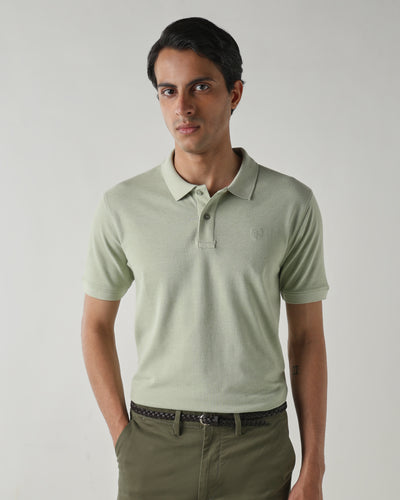 Men Regular Fit T-Shirt Celadon Green