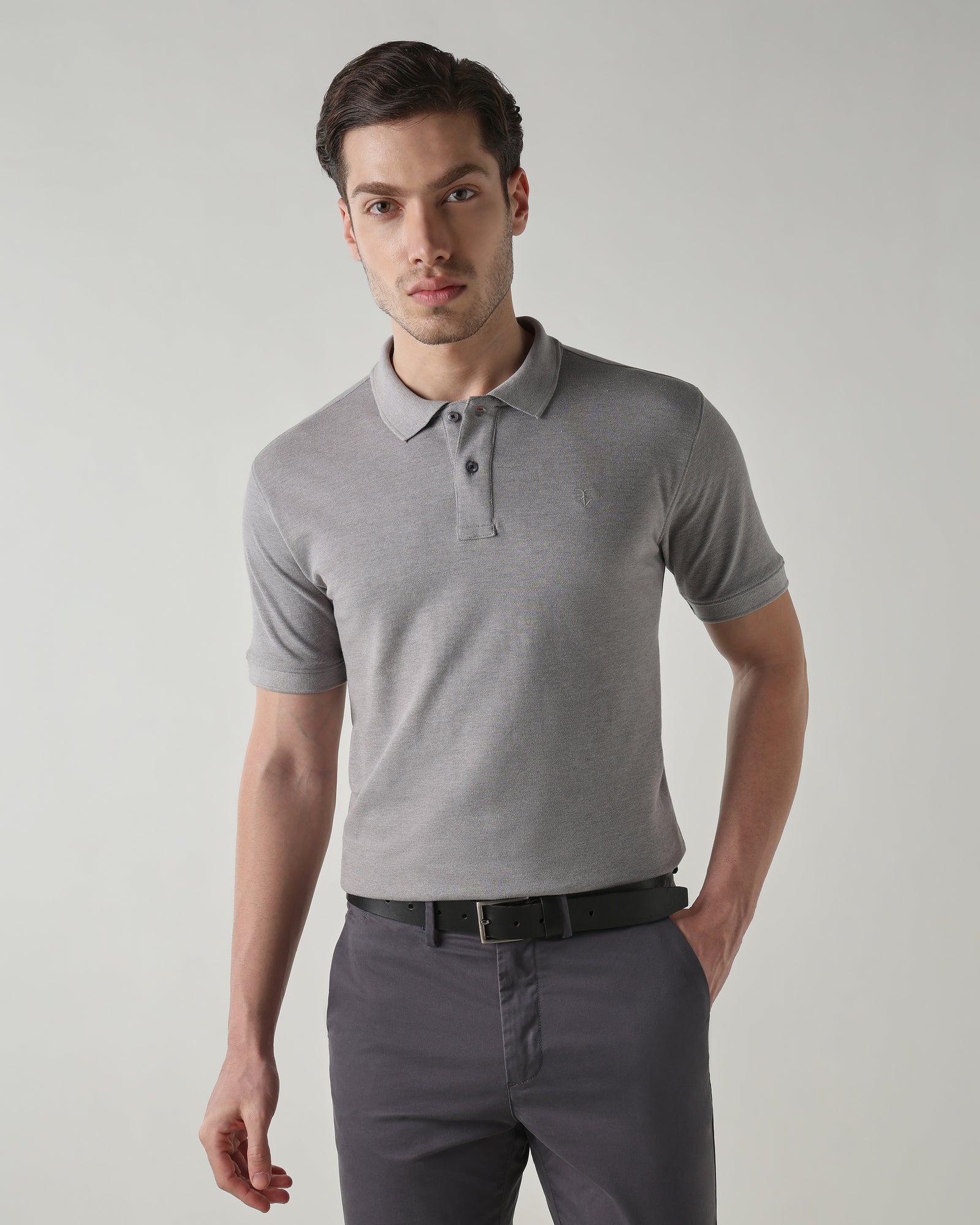 Men Regular Fit T-Shirt Frost Gray