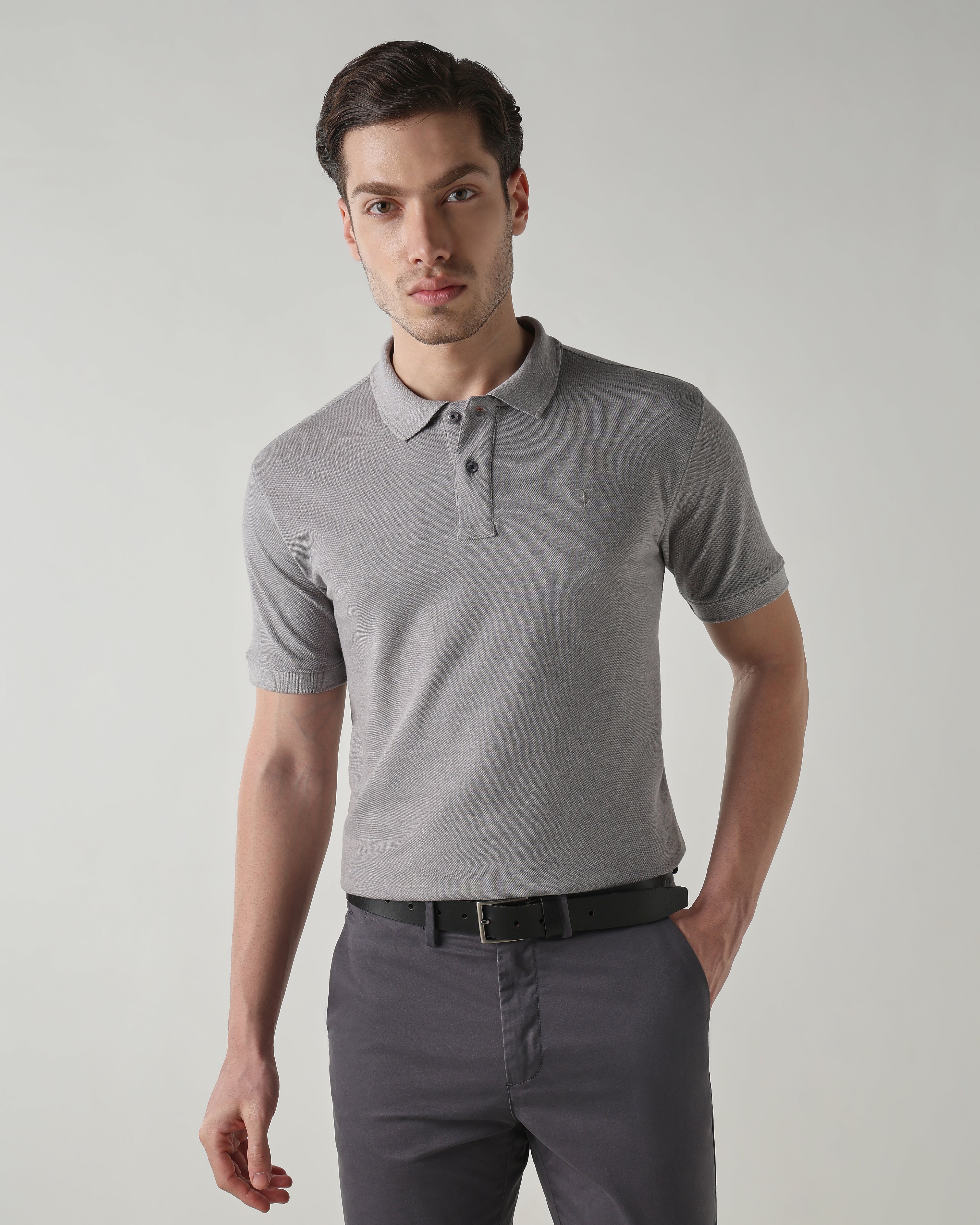 Men Regular Fit T-Shirt Frost Gray