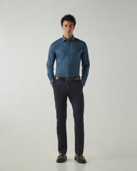 Men Slim Fit Shirts Petrol Grey