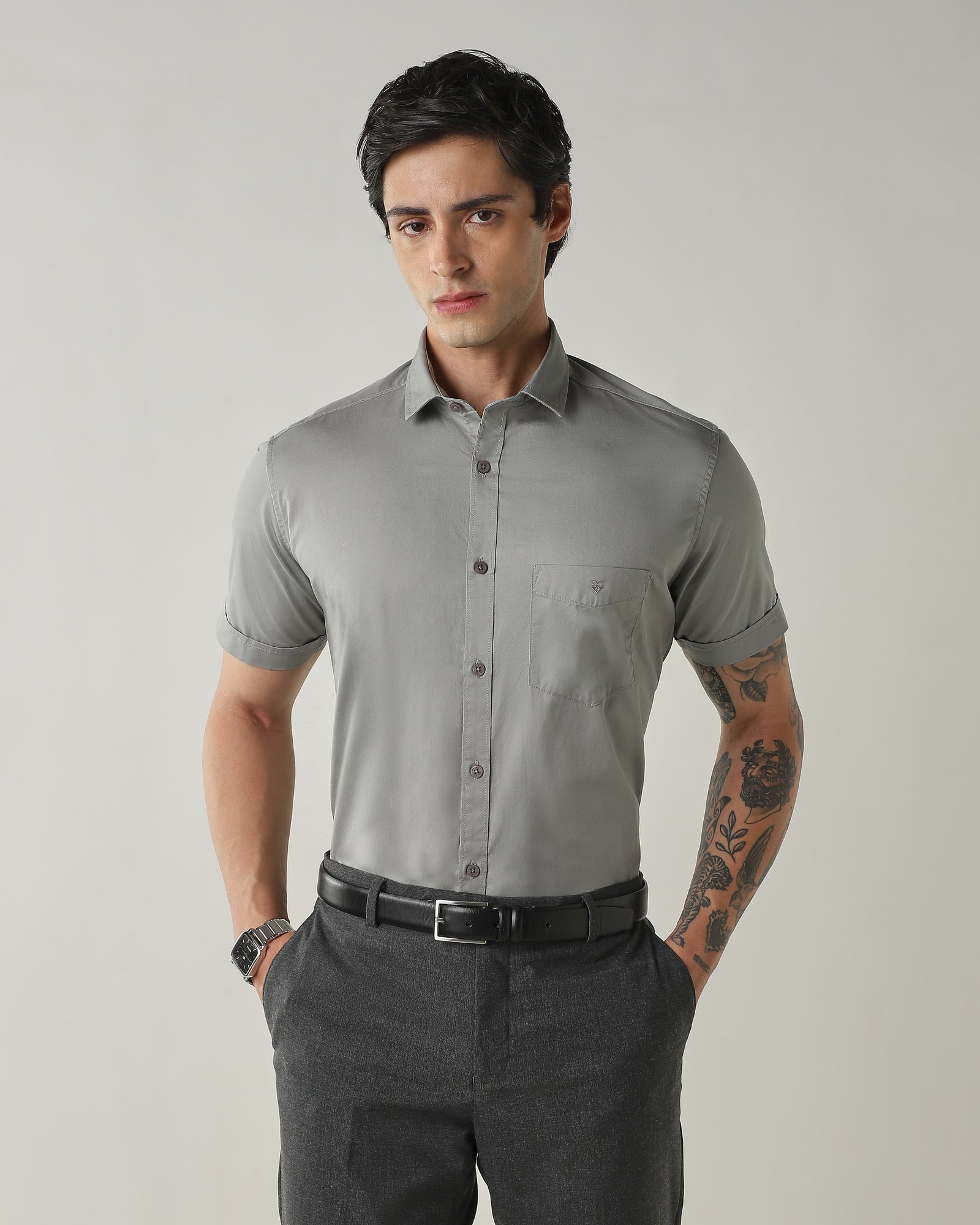 Slim Fit Shirt Grey