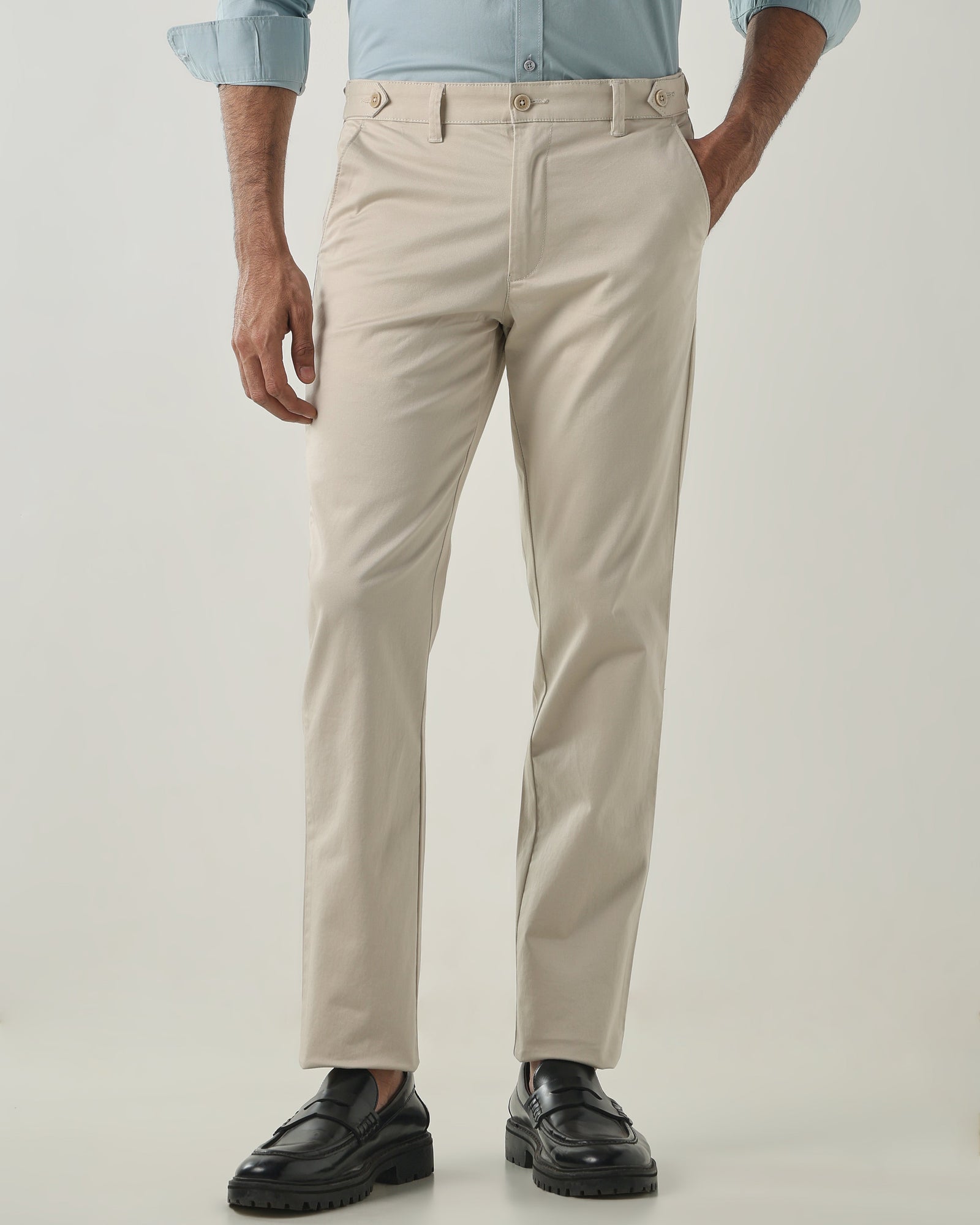 Beige REGULAR Smart Casual Trousers