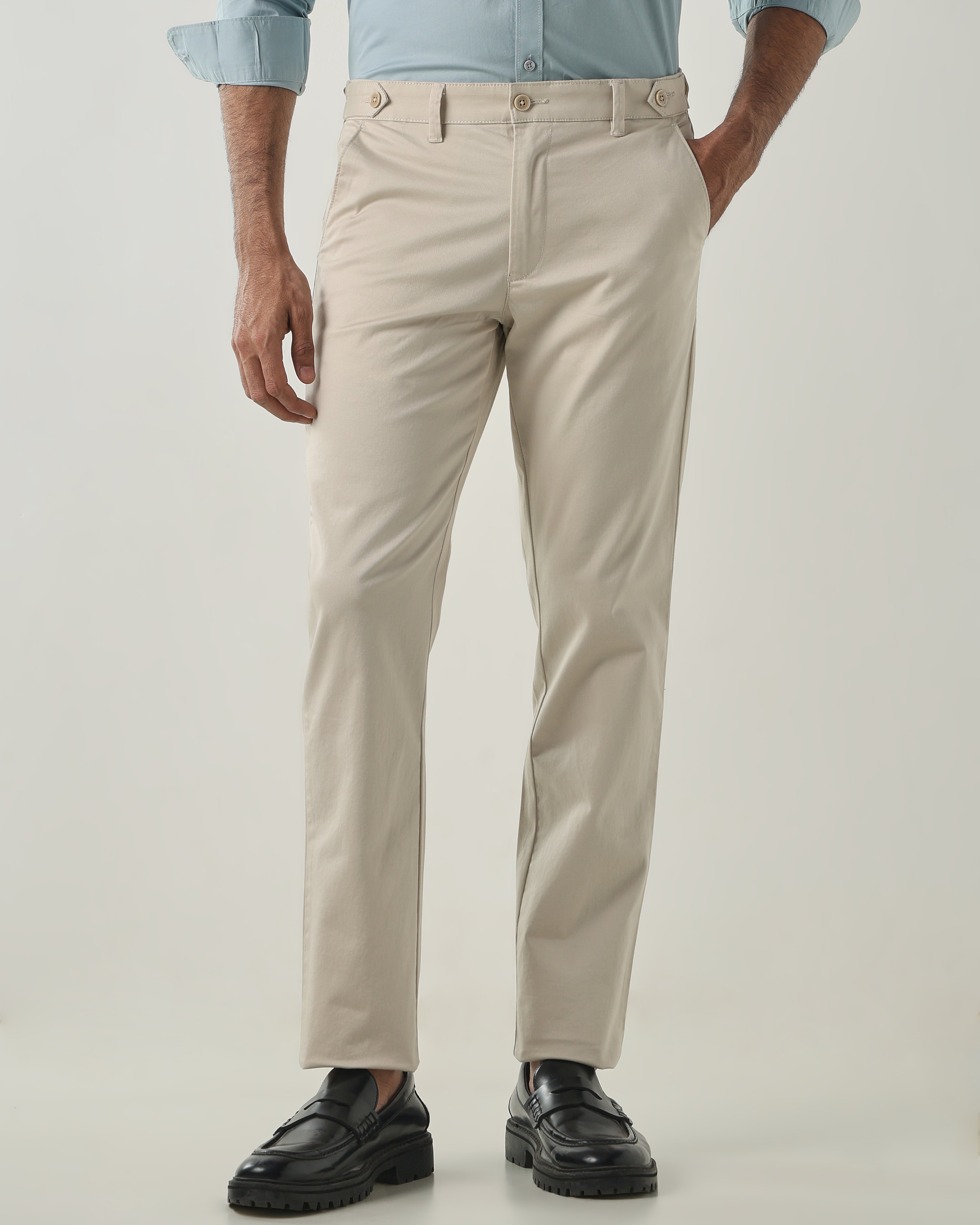 Beige REGULAR Smart Casual Trousers