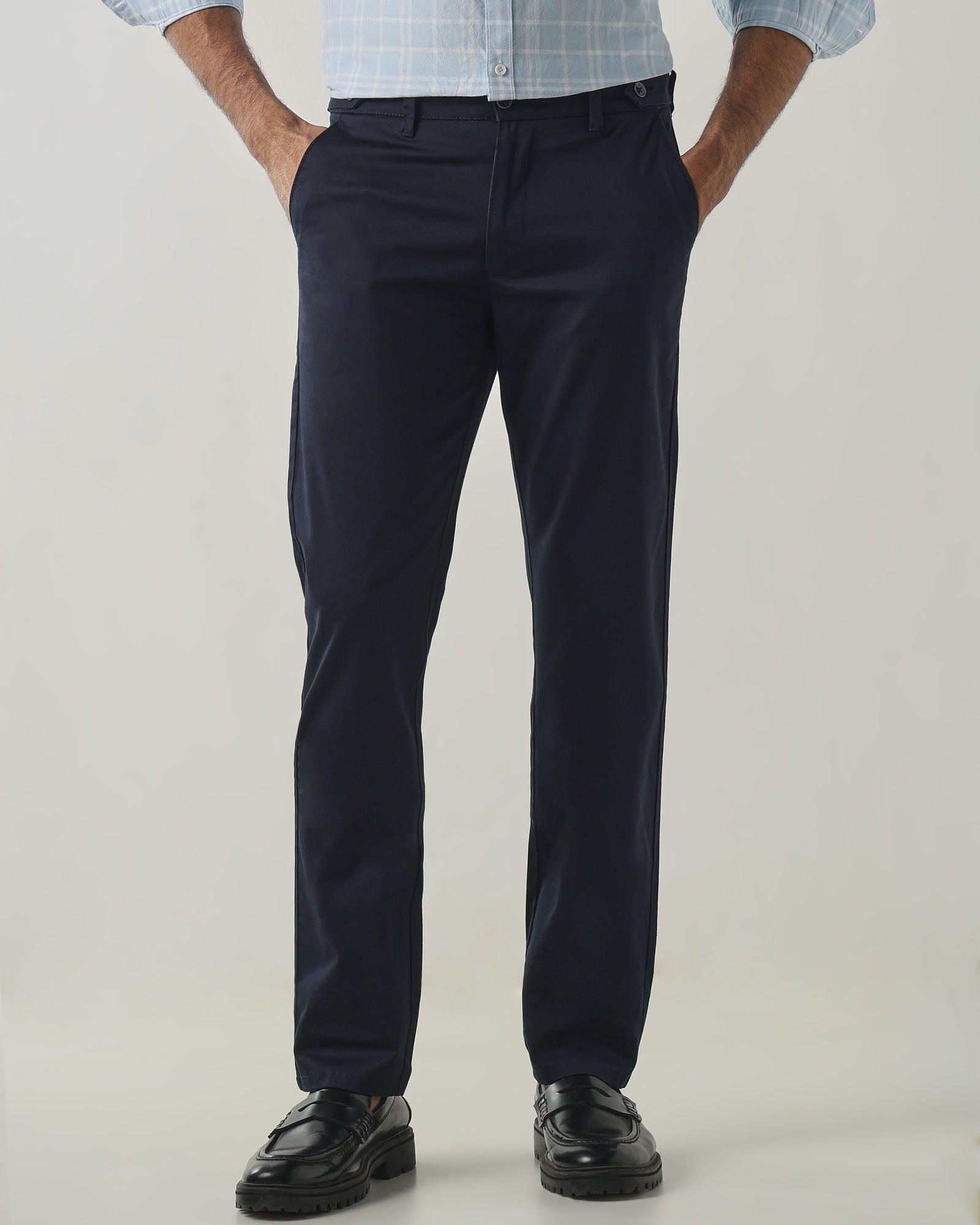 Navy REGULAR Smart Casual Trousers