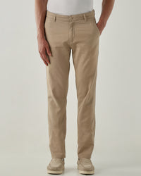 Men Regular Fit Trousers Beige