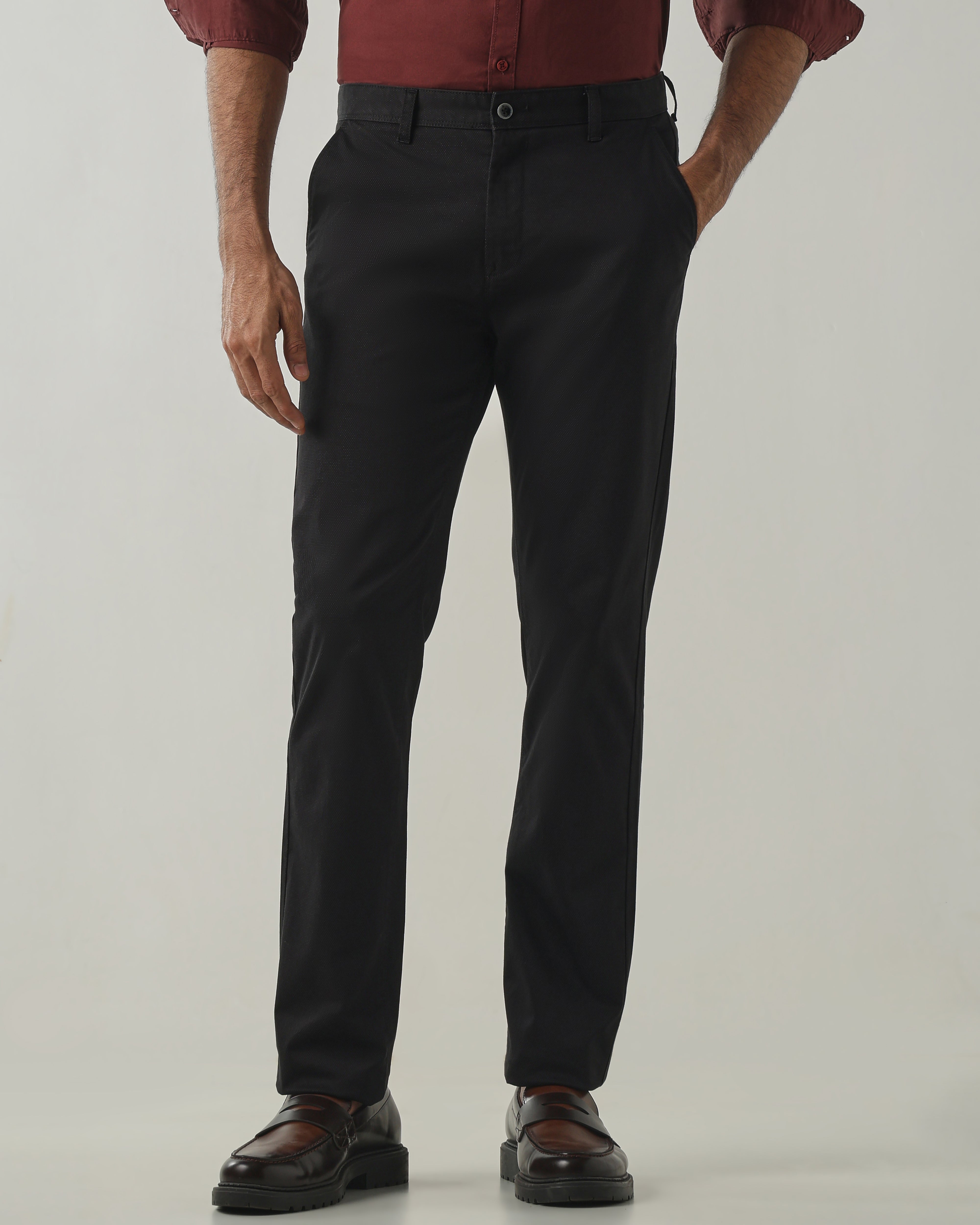 Black REGULAR Smart Casual Trousers