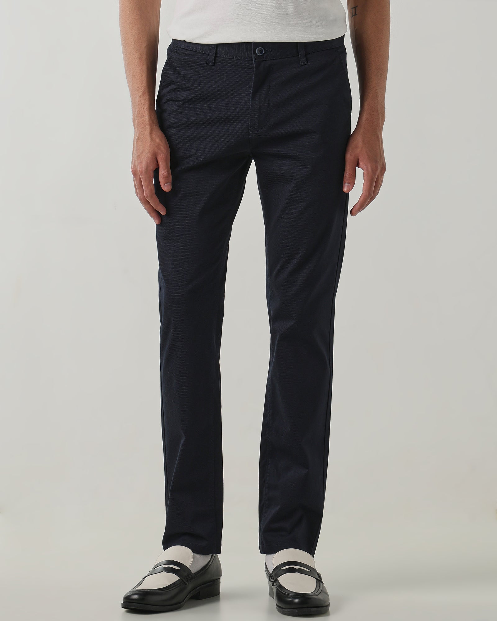 Men Regular Fit Trouser Navy