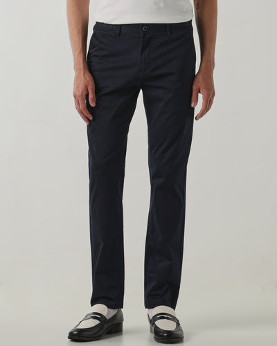 Men Regular Fit Trouser Navy