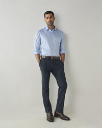 Blue Slim Fit Formal Essential Shirts