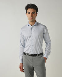 Shirt Lt Blue Slim Fit 100% Cotton