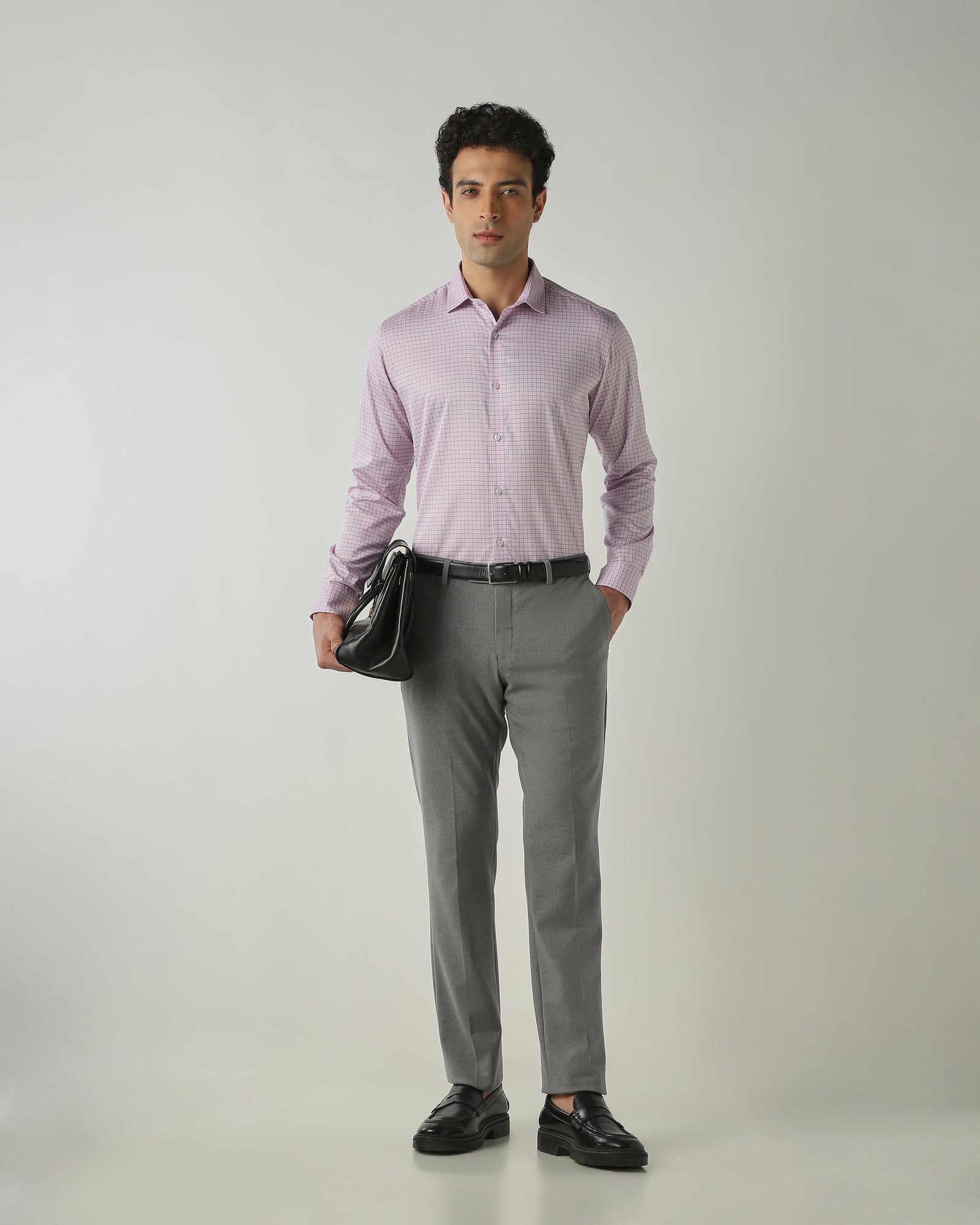 Shirt Purple Slim Fit 100% Cotton