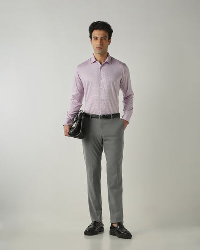 Shirt Purple Slim Fit 100% Cotton