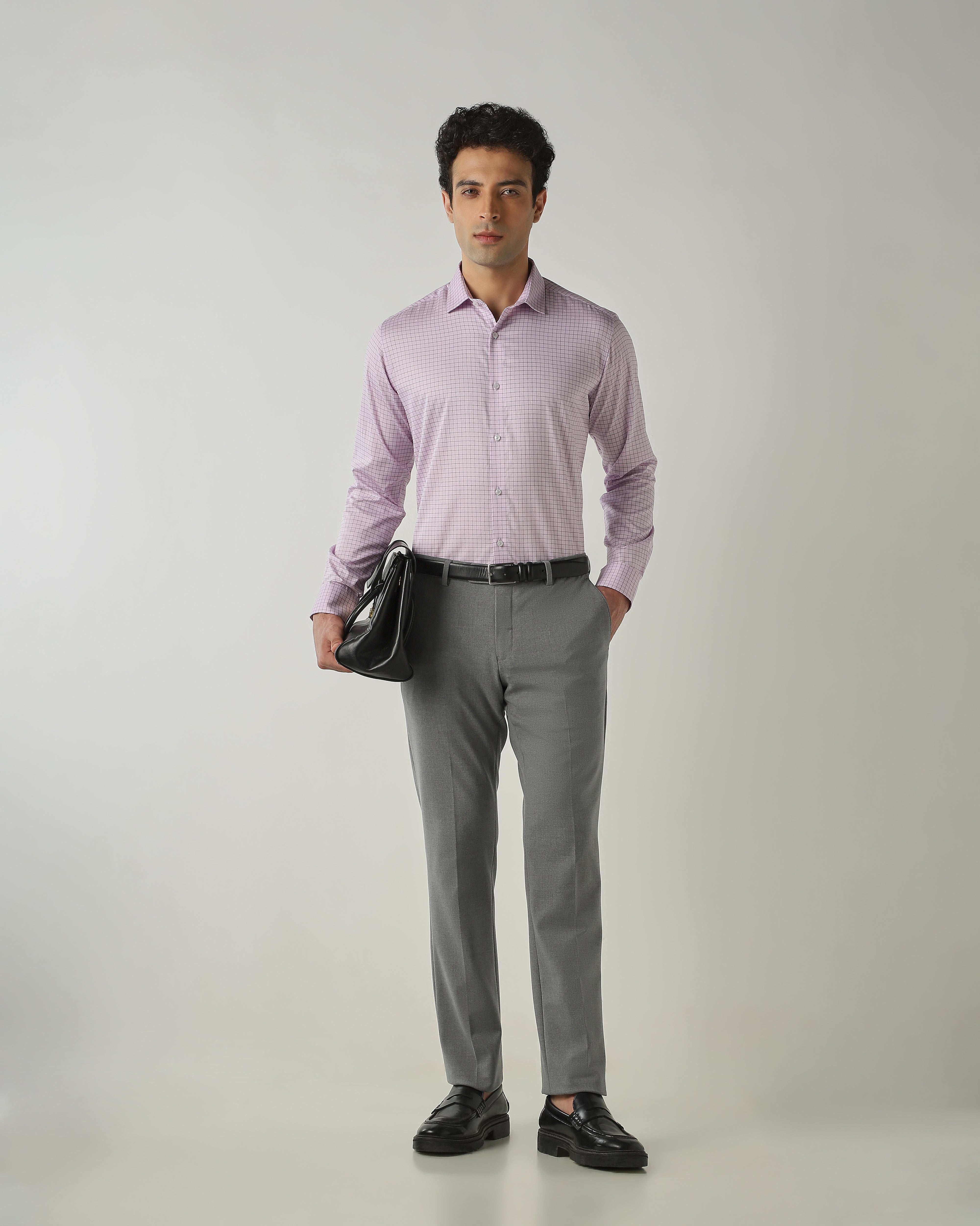 Shirt Purple Slim Fit 100% Cotton