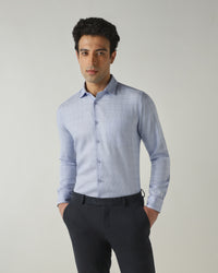 Shirt Blue Slim Fit 100% Cotton