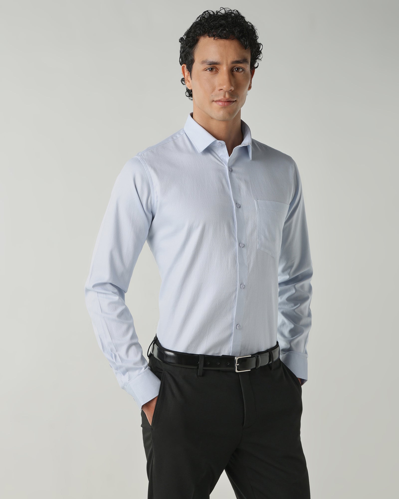 Men Regular Fit Shirts Blue