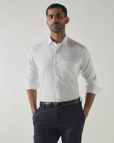 White Slim Fit Fashion Formal Shirts