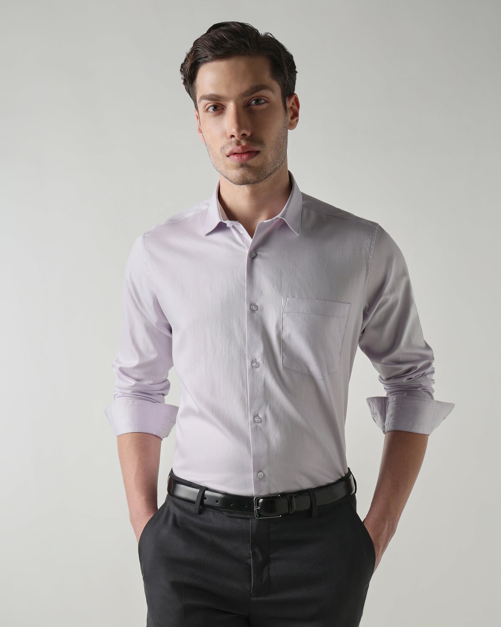 Men Regular Fit Shirt Lilac