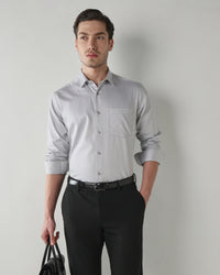 Men Regular Fit Shirt Light Grey