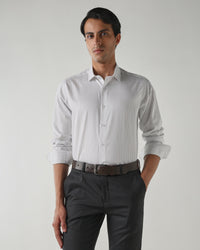 Men Regular Fit Shirt White/Navy