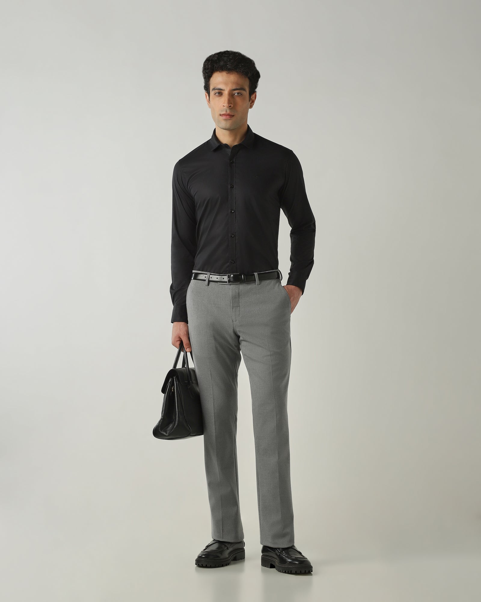 Shirt Black Slim Fit 100% Cotton