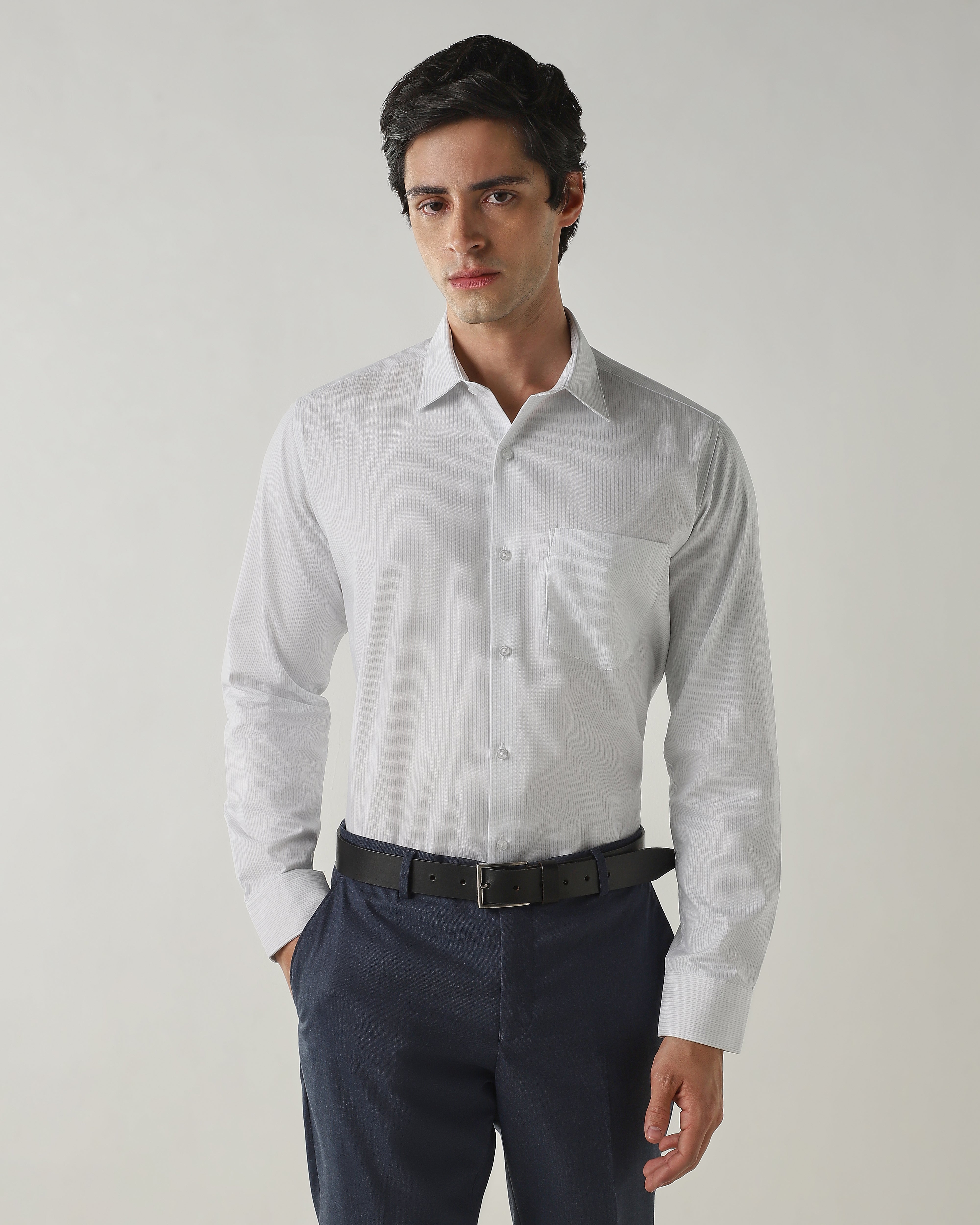 Slim Fit Shirt White/Blue