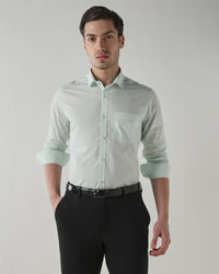 Men Regular Fit Shirt White/Green