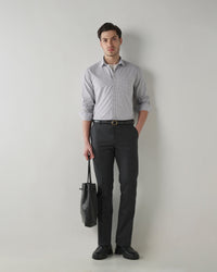 Men Regular Fit Shirt White/Mid Grey