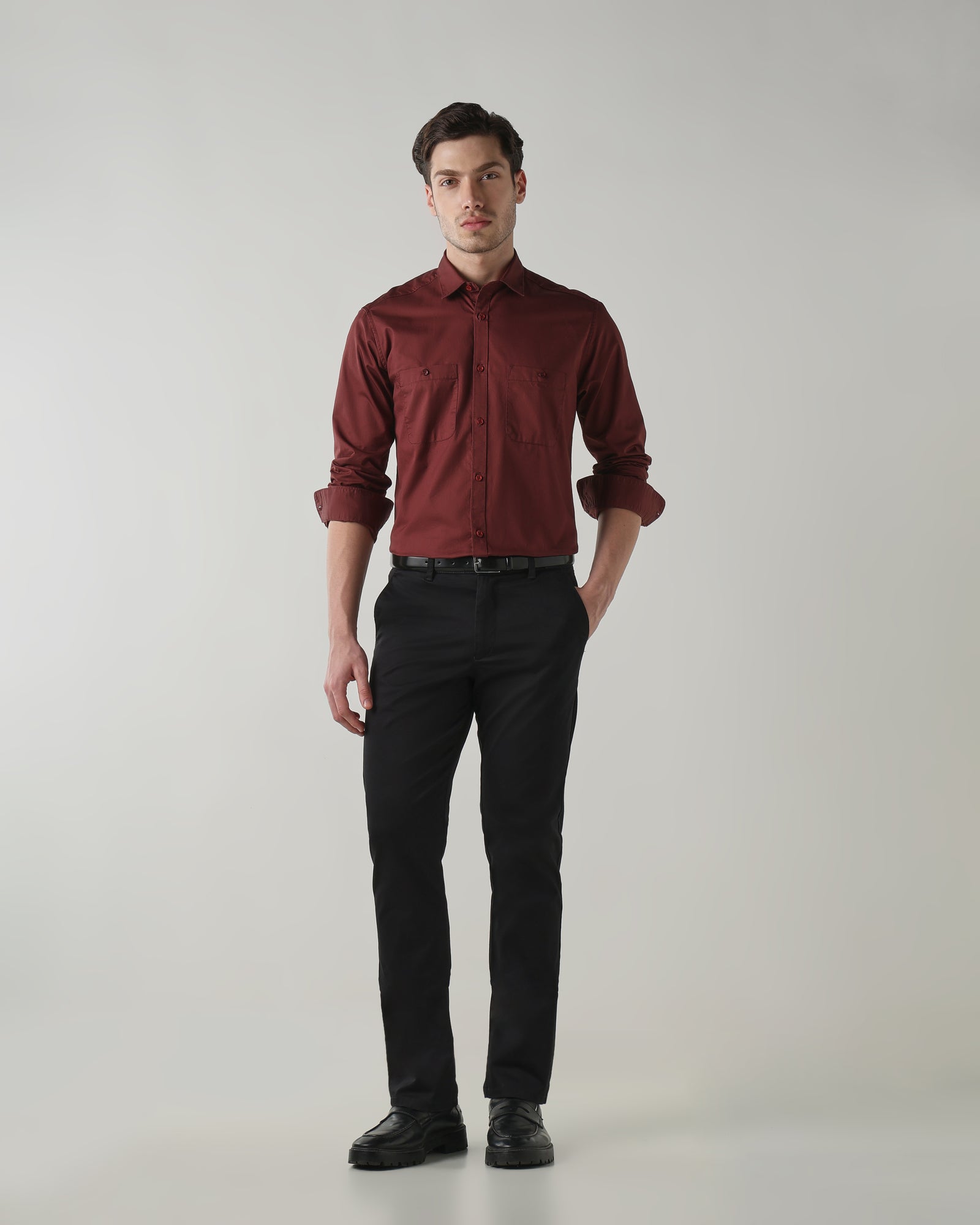 Men Regular Fit Shirt White/Pink