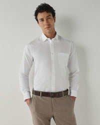 Men Slim Fit Shirts White